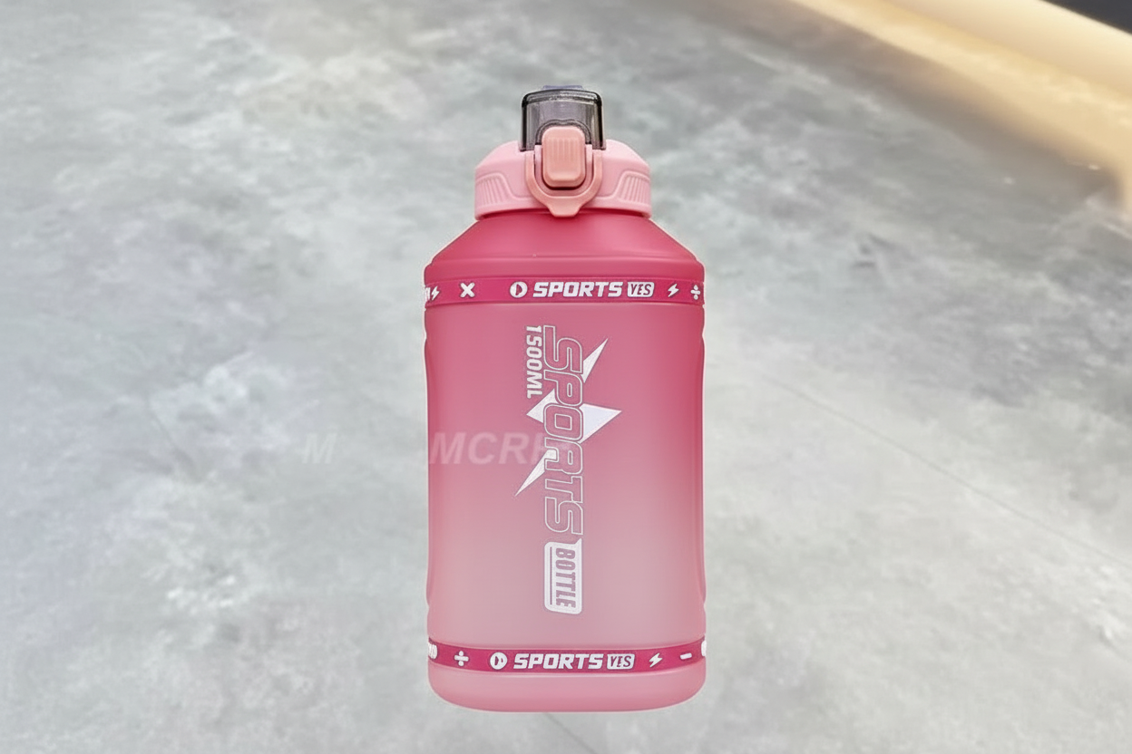 Botella de Agua Deportiva Portátil - 1.5L y 2.3L con Pajita de Silicona