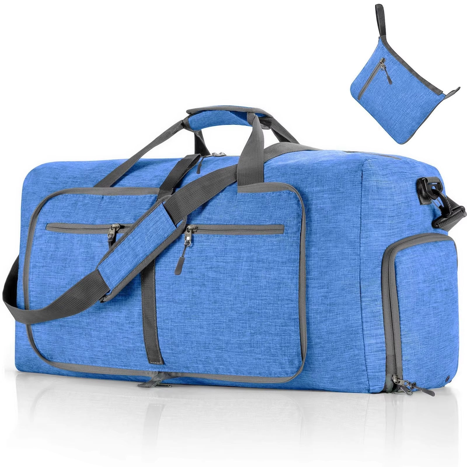 Gym Bag with Shoe Compartment Carry on Luggage Travel Bag Sports Bag Duffle Bag for Men and Women Foldable and Expandable