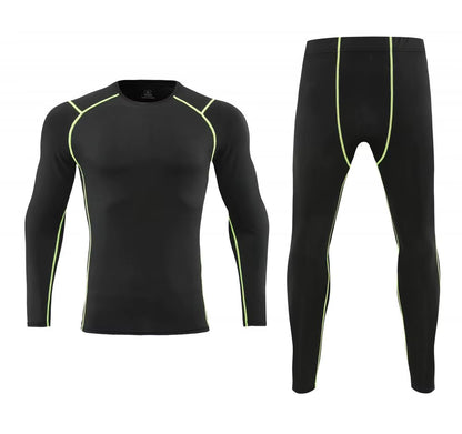 Men Bodybuilding Sportswear Clothes Fitness Suit Workout Pants Gym Muscle Elastic Compression Tights Skinny Running Tracksuit