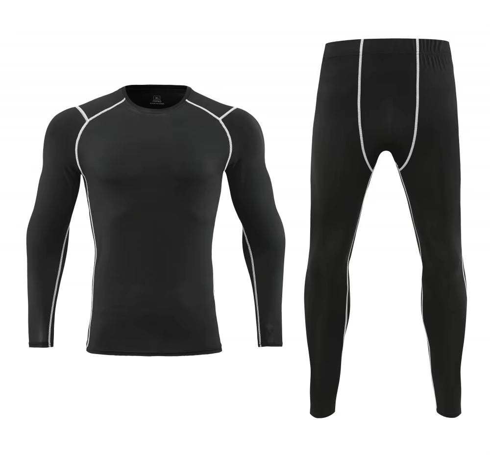 Men Bodybuilding Sportswear Clothes Fitness Suit Workout Pants Gym Muscle Elastic Compression Tights Skinny Running Tracksuit