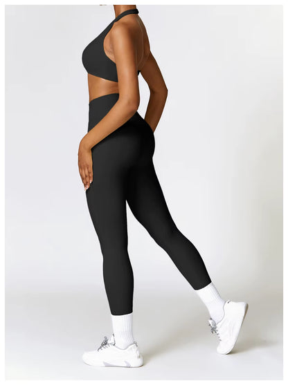 Workout Sets for Women Halter Top Yoga Suit Fitness Women Activewear Sports Run Yoga Leggings Set 2023 Gym Fitness Sets