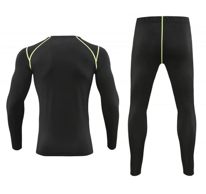 Men Bodybuilding Sportswear Clothes Fitness Suit Workout Pants Gym Muscle Elastic Compression Tights Skinny Running Tracksuit