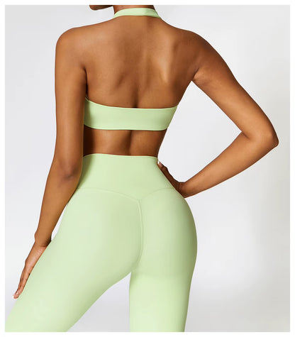 Workout Sets for Women Halter Top Yoga Suit Fitness Women Activewear Sports Run Yoga Leggings Set 2023 Gym Fitness Sets