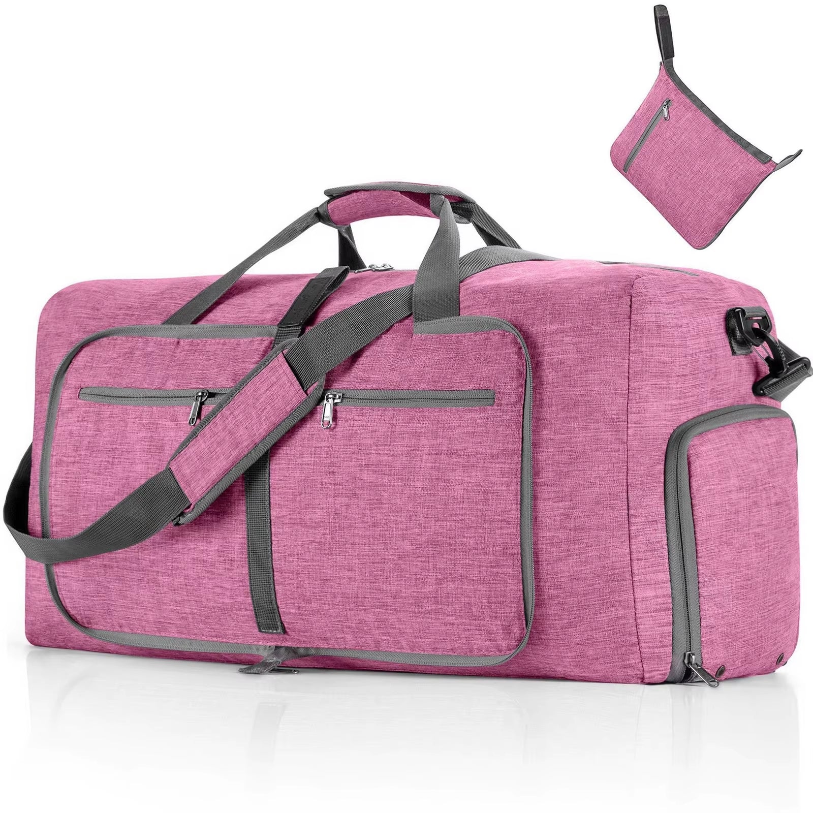 Gym Bag with Shoe Compartment Carry on Luggage Travel Bag Sports Bag Duffle Bag for Men and Women Foldable and Expandable