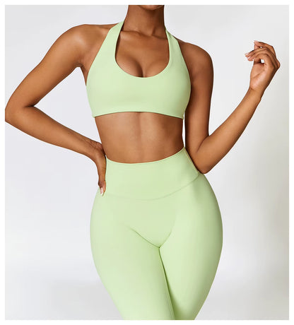 Workout Sets for Women Halter Top Yoga Suit Fitness Women Activewear Sports Run Yoga Leggings Set 2023 Gym Fitness Sets